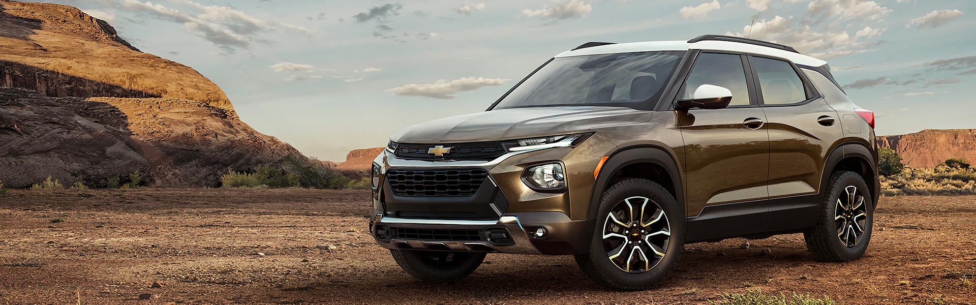Chevrolet Trailblazer with mountains in the background